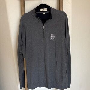 Fairway and Greene Gray Quarter-Zip Pullover Whistling Straits Logo